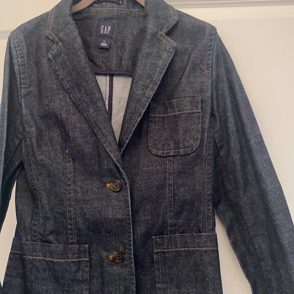 GAP Dark Denim Blazer Size 6